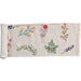 Embroidered Floral Table Runner – Cotton Slub Fringe 72"