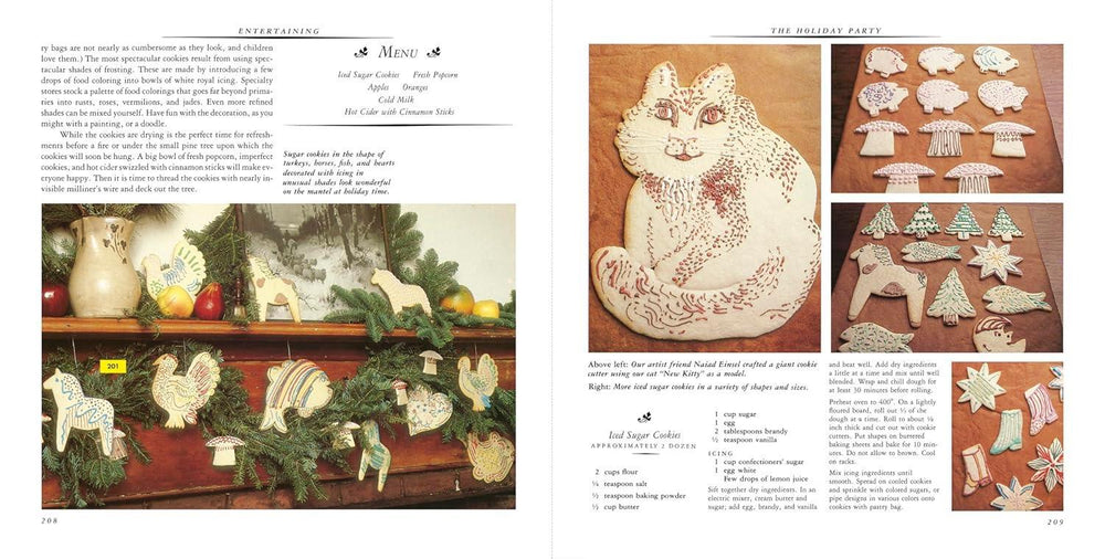 Page from a book featuring Christmas ornaments and decorative items.