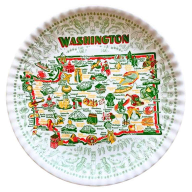 Explore Washington State: Set of 4 Melamine Plates - 9"
