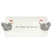 Rectangular plate with chicken designs and 'My Roost My Rules' text on a white background