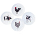 Farm Animal Melamine Plates – Set of 4, 9" Barnyard Charm