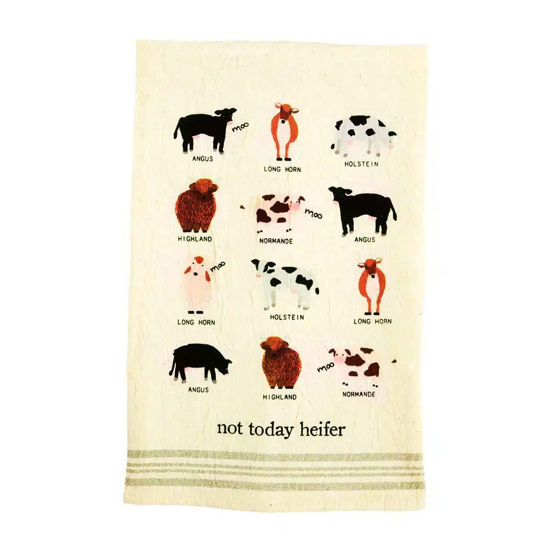Farm Animal Towel featuring my not today heifer
