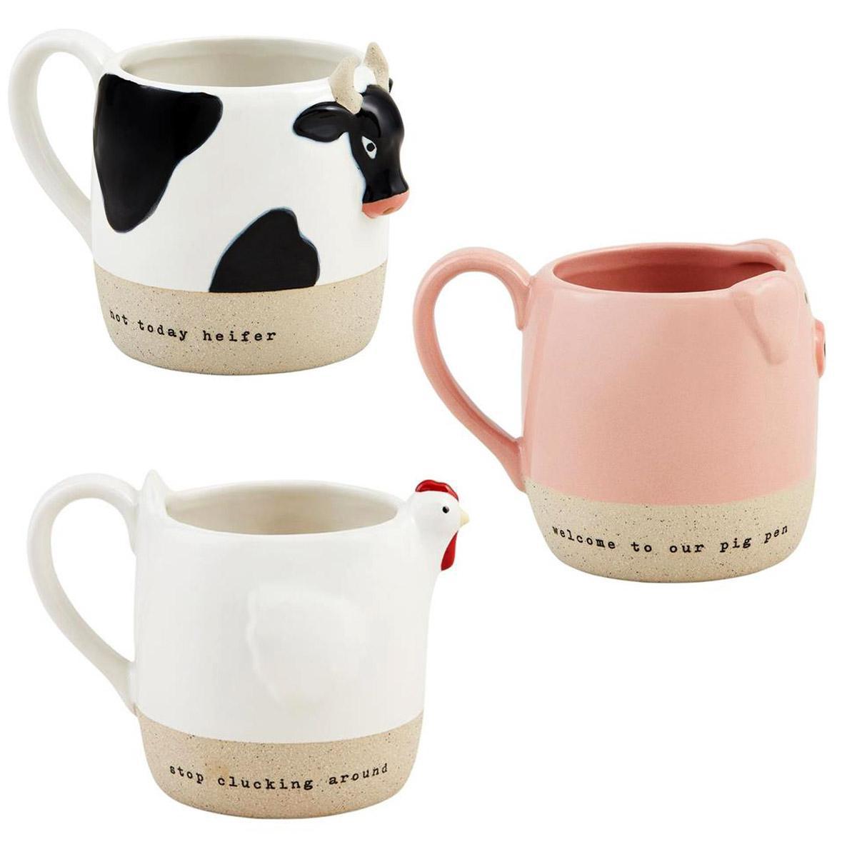 Farm Charm in Every Sip: Animal Mugs, Your Stoneware Masterpiece!