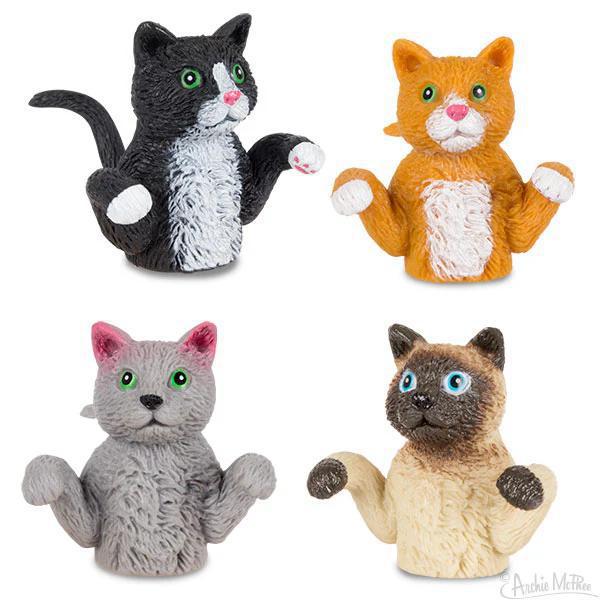 Finger Cats Vinyl Puppets – 2" Adorable Cats, Random Style