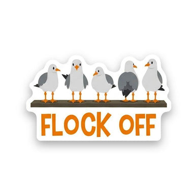 Flock Off Seagull Vinyl Sticker – Sassy Coastal Humor