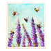 Flowers Swedish Dishcloth: Eco-Friendly lavender and bees design