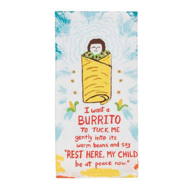 Funny Burrito Dish Towel – Blue Q Cotton, 28"x21", Super-Absorbent