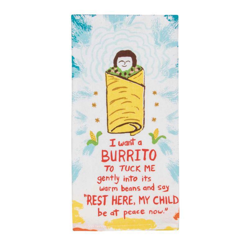 Funny Burrito Dish Towel – Blue Q Cotton, 28"x21", Super-Absorbent