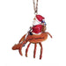 Funny Santa Riding Crab Christmas Ornament