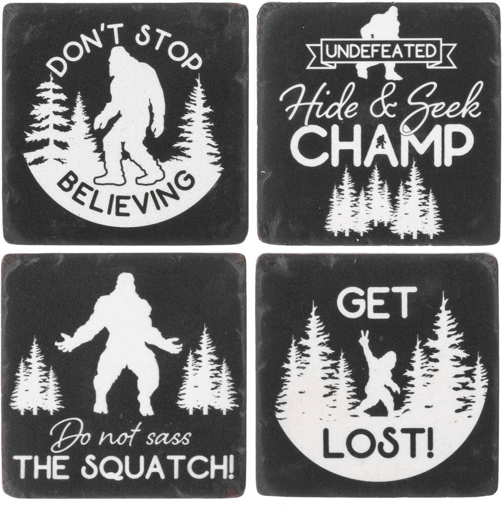 Ganz Bigfoot Resin Coasters – Set of 4, 4x4 Inch