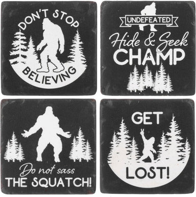 Ganz Bigfoot Resin Coasters – Set of 4, 4x4 Inch