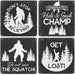 Ganz Bigfoot Resin Coasters – Set of 4, 4x4 Inch