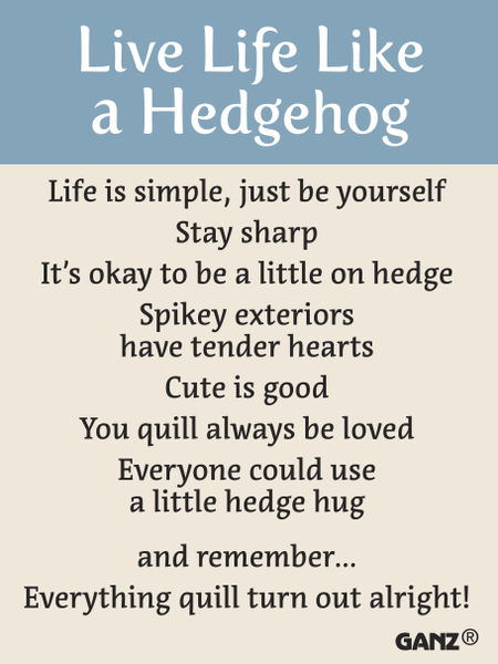 Ganz Tokens Two Hedgehog Charm – Heartwarming Story Card