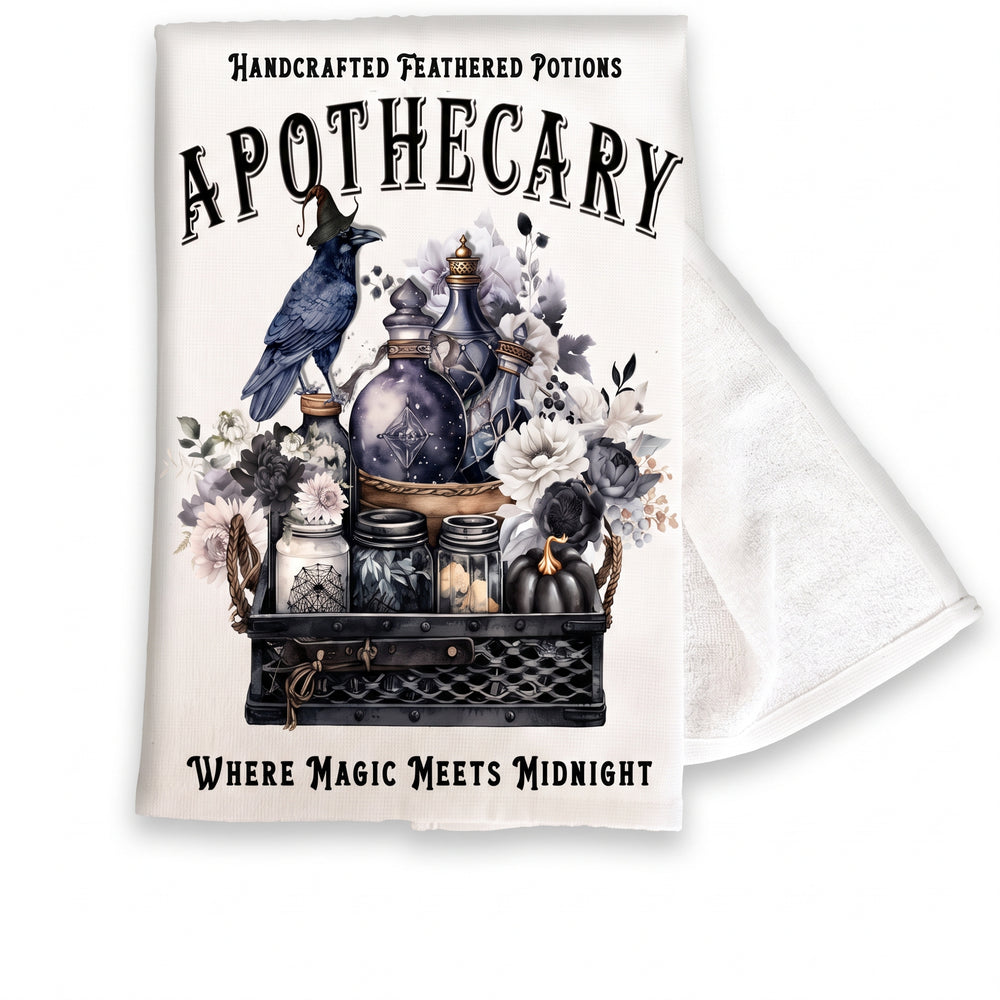 Halloween Apothecary Potions Kitchen Terry Towel