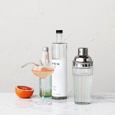 Glass Cocktail Shaker with Stainless Steel Top - Shake Up Style 