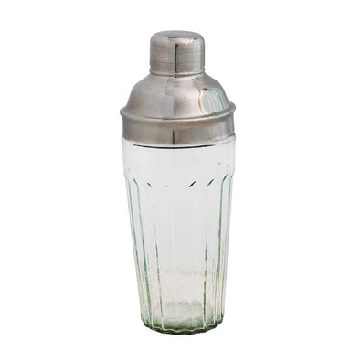 Glass Cocktail Shaker with Stainless Steel Top - Shake Up Style and Flavor