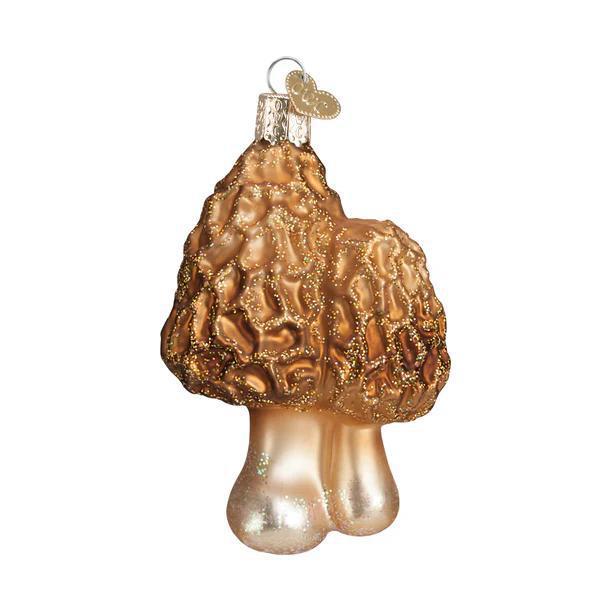 Glass Morel Mushroom Ornament - Nature's Good Fortune