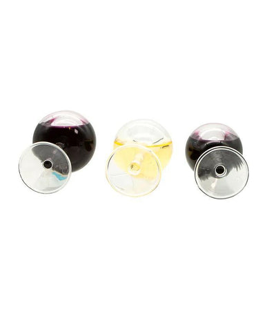 Glass Wine Glass Ornaments - Festive Home Decor, 4-Inch