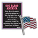 God Bless America Swivel Flag Charm – Patriotic Metal Keepsake