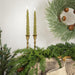 Golden-Tipped Evergreen Tree Taper Candles – Boxed Set of 2