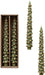 Golden-Tipped Evergreen Tree Taper Candles – Boxed Set of 2
