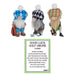 Three golf-themed gnomes with a 'Good Luck Golf Gnome' charm description on a white background.