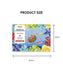 Grabie watercolor coloring book with ocean-themed design and product size dimensions.