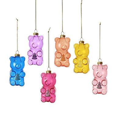 Gummy Bear Glass Ornament – Colorful Assorted Holiday Decor