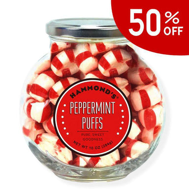 Hammond's Peppermint Puffs Jar: Nostalgic Holiday Treat