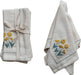 Hand-Embroidered Floral Cotton Napkins – Set of 4