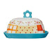 Hand-Painted Stoneware Butter Dish | Happy House Collection