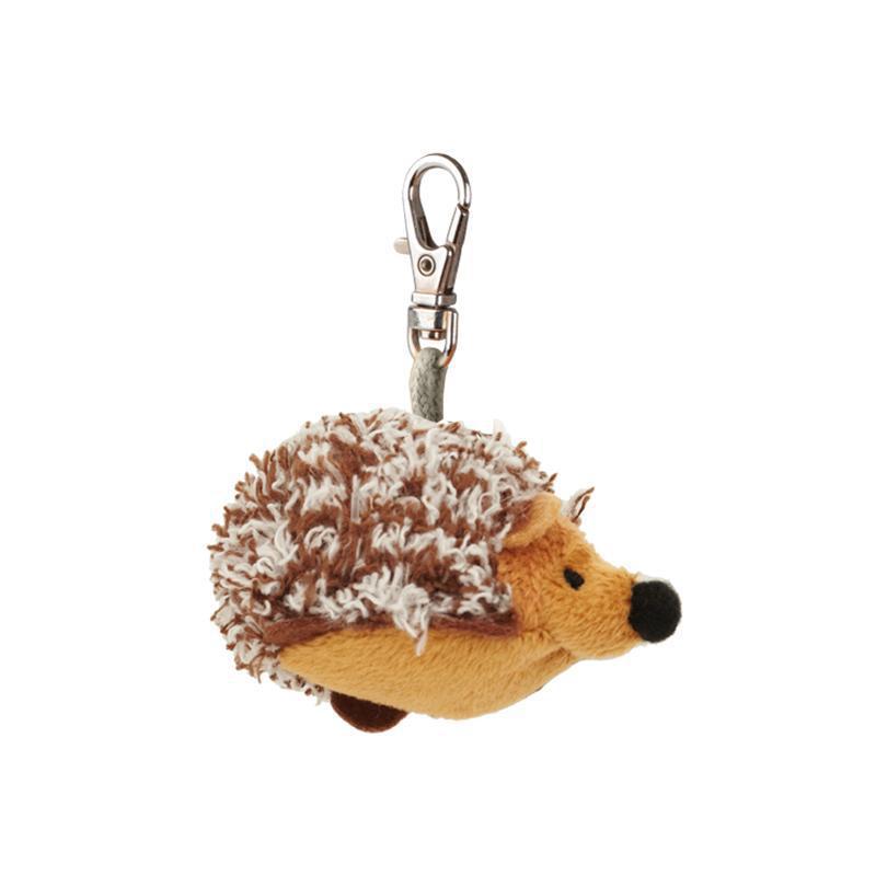 Hedgehog-shaped keychain on a white background
