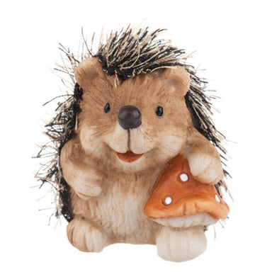 Hedgehog Mushroom Figurine – Garden Prickles Surprise