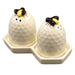 Honeycomb Salt & Pepper Shakers - 3-Piece Dolomite Set