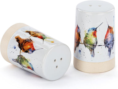 Hummers On a Wire Salt & Pepper Shakers – 3in Stoneware Set