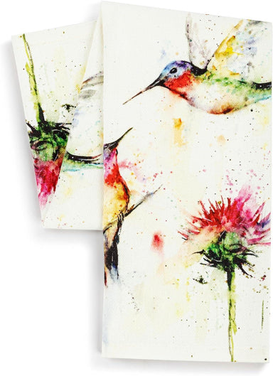 Hummingbirds Tea Towel – Demdaco Cotton Kitchen Cloth 28x17