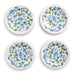 Hydrangea Melamine Appetizer Plates – Set of 4, 6.5"