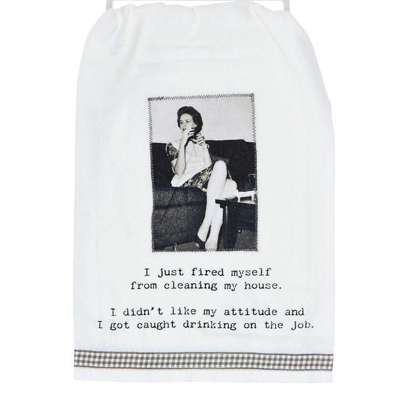 I Just Fired Myself Kitchen Towel – Trash Talk by Annie