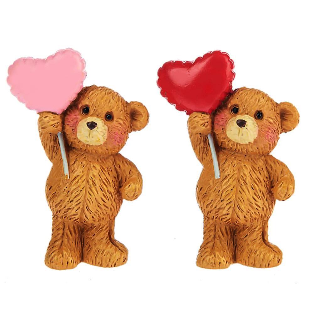I Love You Beary Much Charm - Tiny Teddy Bear & Heart Balloon
