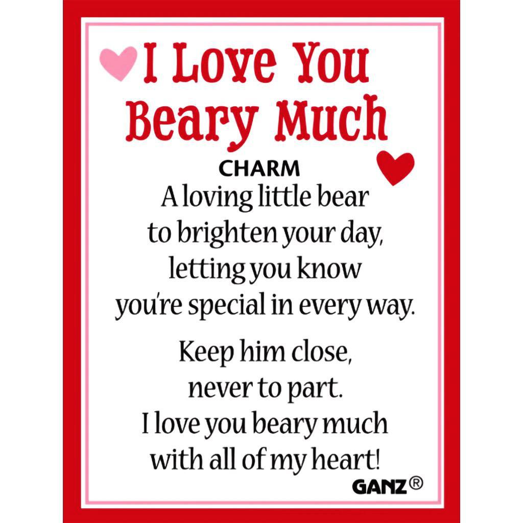 I Love You Beary Much Charm sentiment