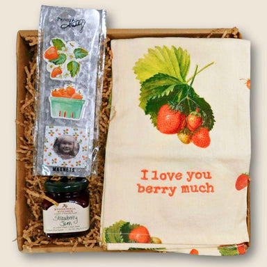 I Love You Berry Much Gift Box – Strawberries, Jam & Sweet Surprises