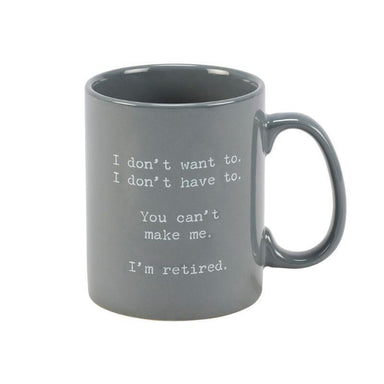 I’m Retired Mug – Funny Vintage Stoneware Coffee Mug