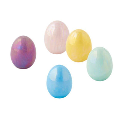 Iridescent Ceramic Egg – 3" Spring Accent