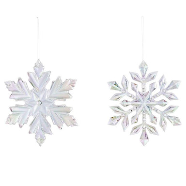 Iridescent Snowflake Ornament – 6" Shimmering Winter Charm