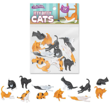Itty Bitty Cats – 12 Miniature Vinyl Cats for Collectors