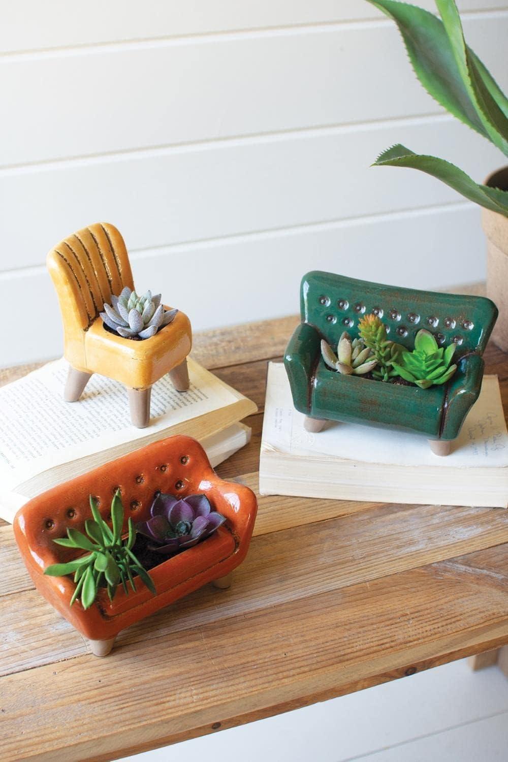 Kalalou Ceramic Sofa Planters – Choose Your Style