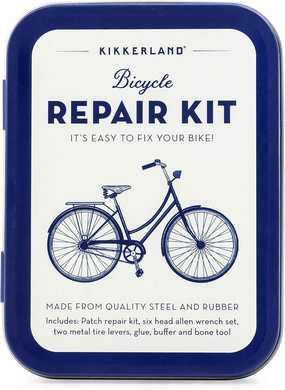 Kikkerland Bike Repair Tin Kit – Compact DIY Cycling Tools