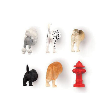 Kikkerland Dog Butt Magnets (Set of 6) | Funny Dog Lover Gift