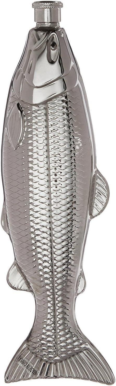 Kikkerland Fish Flask – Stainless Steel 4oz Flask for Outdoors