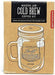 Kikkerland Mason Jar Cold Brew Coffee Kit packaging on a white background